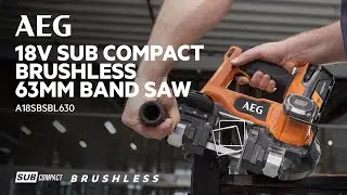 AEG 18V Sub Compact Brushless 63mm Band Saw (A18SBSBL630) in action