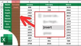 How to Insert Column in Excel