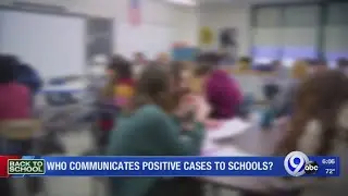 Who communicates positive cases to schools?