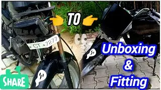SPLENDOR PLUS HEADLIGHT VISOR Unboxing and Fitting 💯. Splendor Headlight Visor Modification ❣️. #1m