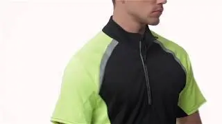KK999 Gamegear&reg; Cooltex&reg; tour zip neck top