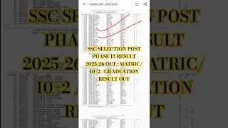 SSC Phase 13 Result 2025 OUT 🔴 SSC Phase 13 Result 2026 Kaise Dekhe ? Selection Post Phase 13 Result