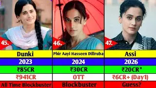 Taapsee Pannu Hit Or Flop Movies🎬 | Taapsee Pannu All Movies List😍 | Assi | Dunki | Hasseen Dillruba