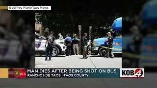 Man dead after being shot on bus in Taos County