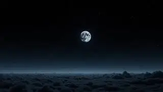 8 Hours Deep Sleep Music | Night Sky Ambience with Stars, Moon & Soft Clouds