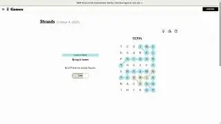 AI Solve New York Times  Daily Strands Puzzle #580 10/4/2025 (ASMR)
