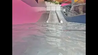 Magic Trio kids water slide POV 4K of Aquapalace Prague in Čestlice (near Prague), Czech Republic