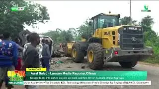 Couples burnt into ashes as pick up truck catches fire on Kumasi Offinso highway