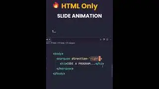 🔥Html Only Text Slide Animation | #html #shorts