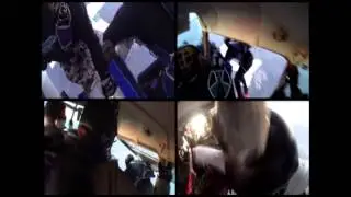 Midair Collision of Skydive Jump Plane [4-Camera PIP Version]