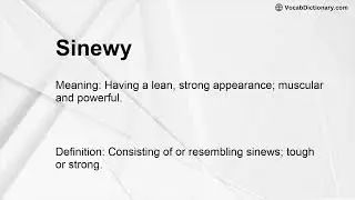 Sinewy Meaning