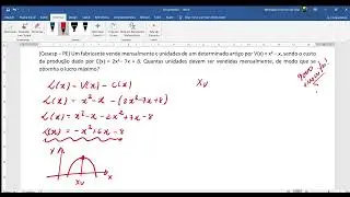 (Cesesp–PE) Um fabricante vende mensalmente c unidades de um determinado artigo por V(x) = x² - x...