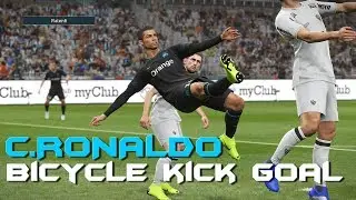 C.Ronaldo bicycle kick goal - PES 2019
