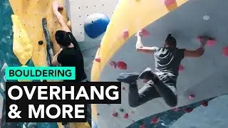 Bouldering at LAB: Finishing with a Looong overhang problem