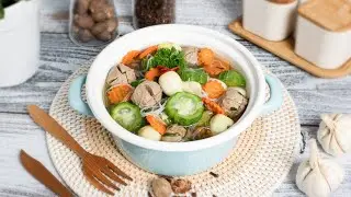 Sop Oyong Baso - Perpaduan Oyong dan Baso Sapi yang Nikmat