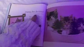 asmr squeaky page rubbing/page squeezing and page turning lots of squeaky sounds!!