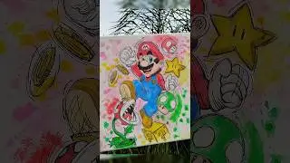 El VALOR de cada trazo 🎨#arte #mariobros #nintendo #proceso  #shortvideo
