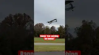 How Banner Tow planes catch the banner! #aviation #generalaviation #pilotlife