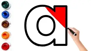 Let's Learn To Draw and Paint Alphabet Small Letters a to z for Kids / Easy Step by Step Drawing 