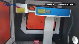 AccTek 50W fiber laser meatl marking machine with full enclosed structure