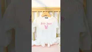 Soft, sweet and custom - Embroidred Ruffle Romper #SwaddleAn #embroidery #romper #babyshorts