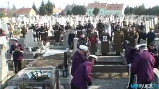 A hősi halált halt pilóta, Horváth György hadnagy temetése Vasváron (2. rész).mpg
