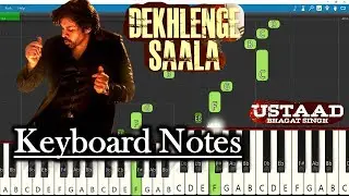 Dekhlenge Saala Song Keyboard Notes 🎹 DSP | Pawan Kalyan | Ustaad Bhagat Singh | Easy Piano