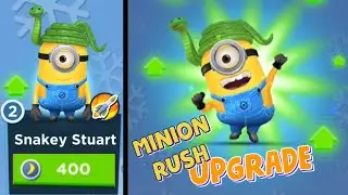 Minion Rush Snakey Stuart minion Upgrade Level 3 | Soccer Fan minion speed run No Fail