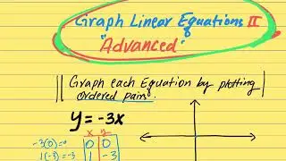 Graph Linear Equations-Create Coordinate points
