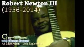 Robert Newton III (Audio) Ab Mixolydian Licks - Guitar Lesson with Munson