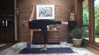 Half Moon and Revolved Half Moon Pose