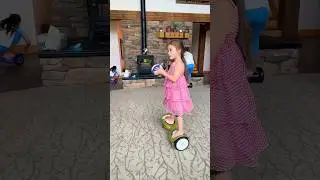 Amazing Cute Girls Riding Hoverboard Adventure! #shorts #hoverboard #fun #girls #kids #playing