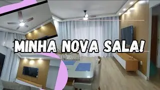 Mudança TOTAL na Sala: Painel + Forro de Drywall Feito do Zero