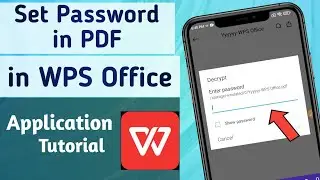 How to Set Password in PDF File on WPS Office App