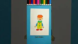How to draw a funny Clown 🤡 #drawing #tutorial #cartoon #funny #creative #ideas #draw #circus #clown