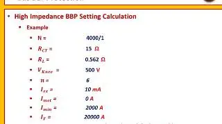 الوقاية التفاضلية للقضبان    BB Prot Lect 18 High Impedance BBP Setting Calculation