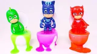 ⚡ PJ MASKS ⚡ Learn the colors rescuing from the WC Slime   PJ Masks Toys English