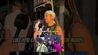 Amanda Seales protesting Biden&rsquo;s fundraiser in LA 🍉 #atiftv #interview #amandaseales #news #history