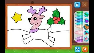 “Coloring a Reindeer 🦌⭐ | Learn Colors for Kids”