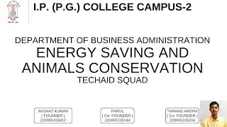 Energy Saving and Animals Conservation by Techaid Squad #innovation #ideas #science #roadsafety