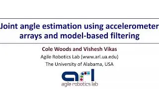 Joint angle estimation using accelerometer arrays and model-based filtering