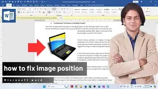how to fix image position in word?