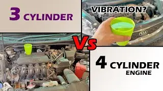 Engine Vibration Test |  3 Cylinder Vs 4 Cylinder  |  Why 3 cylinder produces more vibration?