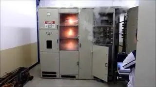 Pyrogen Aerosol Fire Suppression Electrical Cabinet Demonstration