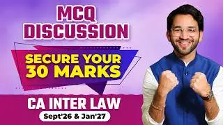 3 PYQ MCQs Discussion - 30 marks | CA Inter | Jan'26, May'26 and Sept'26| ICAI | CA Shubham Singhal
