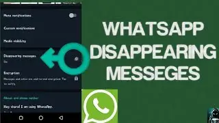 Whatsapp Disappearing messeges | How to use whatsapp Disappearing messege | New update of whatsapp