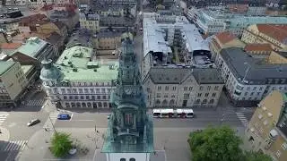 Sankt Lars Kyrka drönarfoto