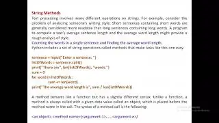 String Manipulation methods