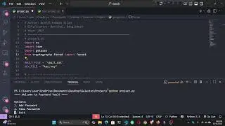 CS50P Final Project &ndash; Password Vault (Python Encryption Project)