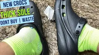 New crocs thick sole | crocs unisex classic crush crossfire clogs | waste of money